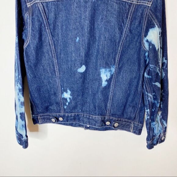 Levi’s Bleach Tie Dyed Jean Jacket Denim Small - Picture 8 of 11